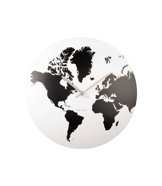 Pendule World Map - Blanc - Ø39cm