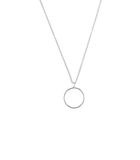 Ketting met hanger voor dames, 925 Sterling zilver | cirkel image number 0