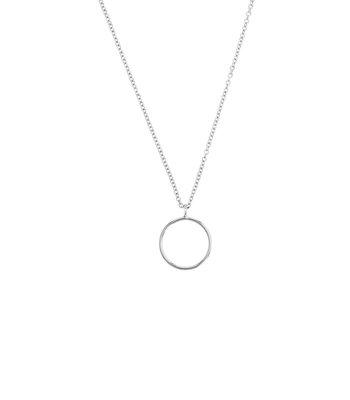 Ketting met hanger voor dames, 925 Sterling zilver | cirkel image number 0