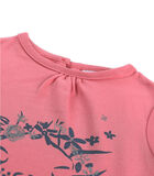 Roze T-shirt met korte mouwen en giraf image number 2