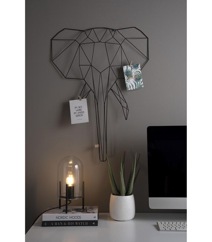 Lampe de table Glass Bell - Transparent/Noir - 30x16cm image number 2
