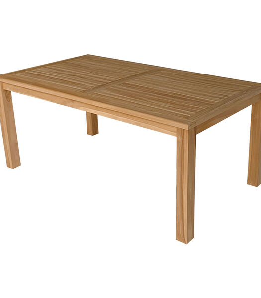 Teakhouten tuinmeubelen JAVA - rechthoekige tafel en klapstoelen - 8 zitplaatsen