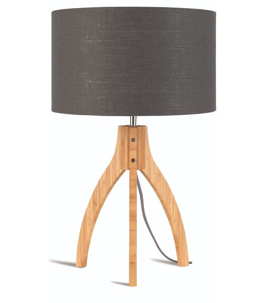 Lampe de table Annapurna - Gris Foncé/Bambou - Ø36cm
