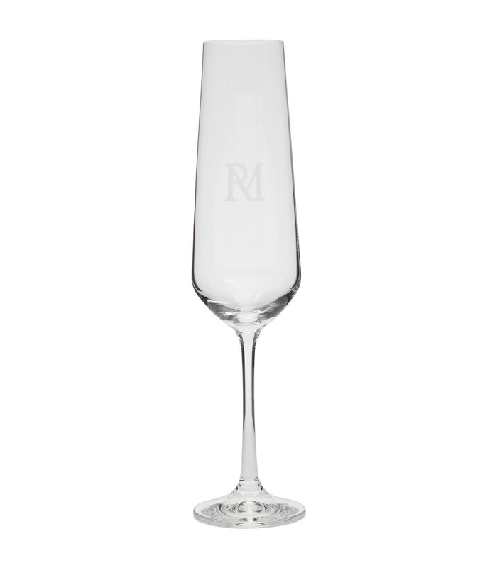 Champagneglas RM Monogram Transparant - 200ML image number 0