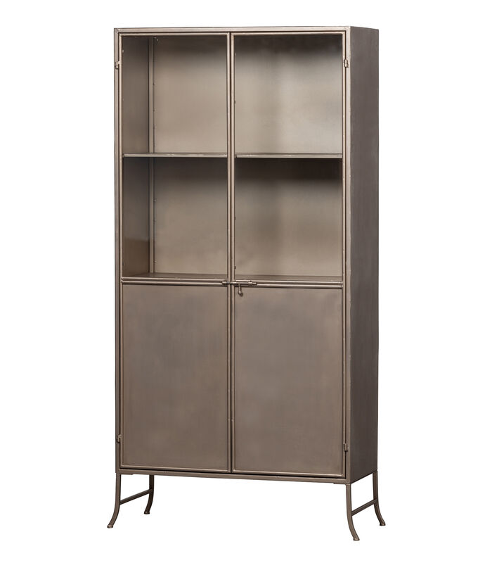 Vitrine Armoire - Métal - Champagne - 180x95x38 - Fossil image number 0