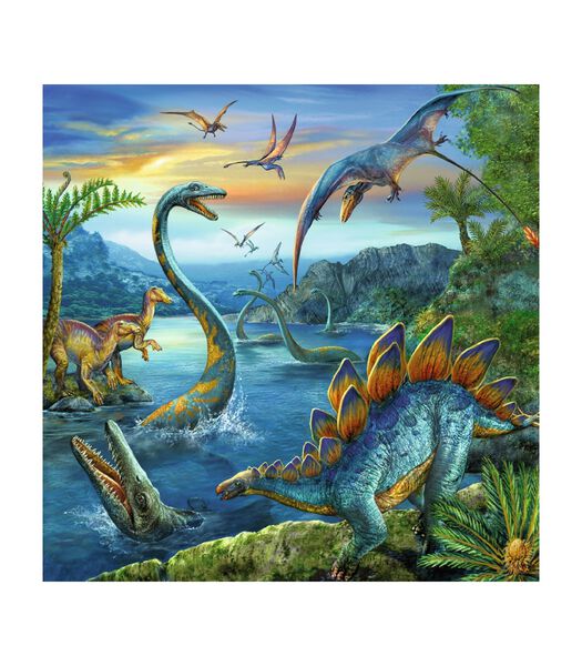 puzzel Dinosauriërs - 3x 49 stukjes