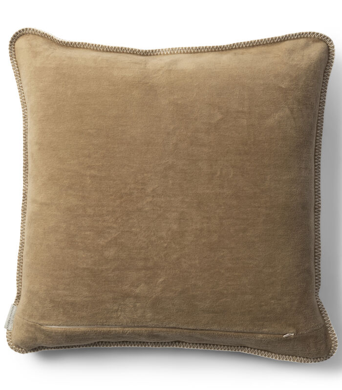 Kussenhoes bruin, Kussensloop Cover 60x60 - Monogram Pillow Cover image number 2