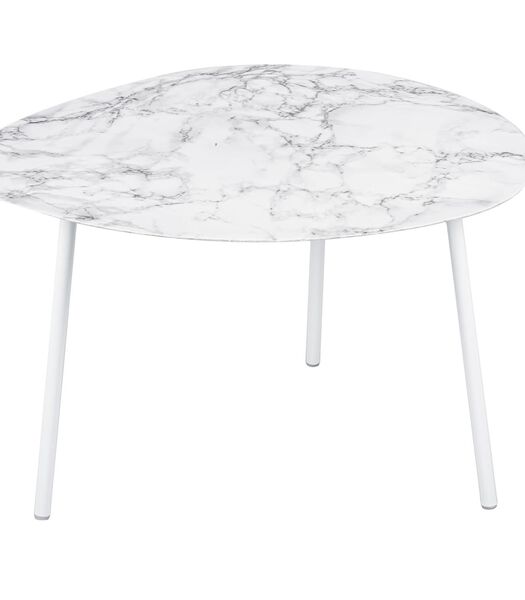 Table d'appoint Ovoid - Blanc - 58,5x51x38 cm