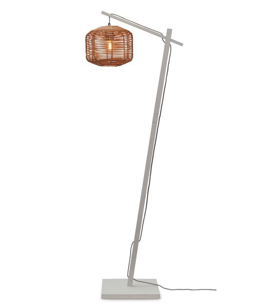 Vloerlamp Tanami - Bamboe Wit/Rotan - 55x30x150cm