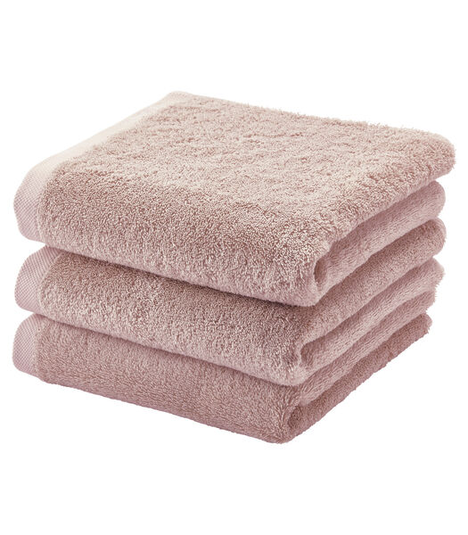 Handdoek 55x100 cm LONDON kleur Dusty Pink-87 (set/3)