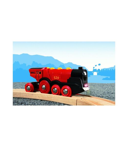 Locomotive rouge puissante à piles