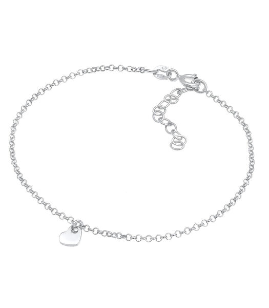 Bracelet Collier De Pois Romantique "Ladies Heart Love" Trend Minimal Ajustable En Argent Sterling 925