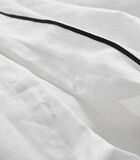 Housse de couette CARLINA blanc pur et bourdon noir 140x200 cm image number 2
