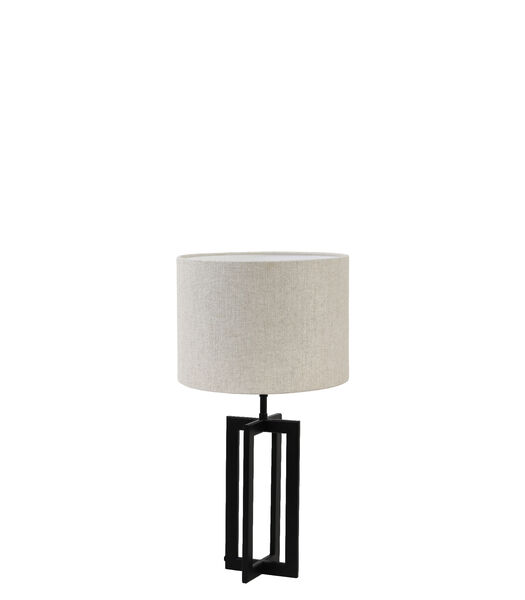Table de lampe Mace/Livigno - Noir/Naturel - Ø30x56cm