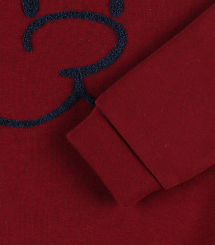 Sweatoloudoux sweatshirt met kap, bordeaux image number 4