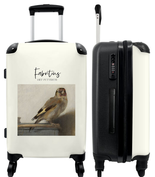 Bagage à main Valise avec 4 roues et serrure TSA (Art - Oiseau - Nature - Carel Fabritius)