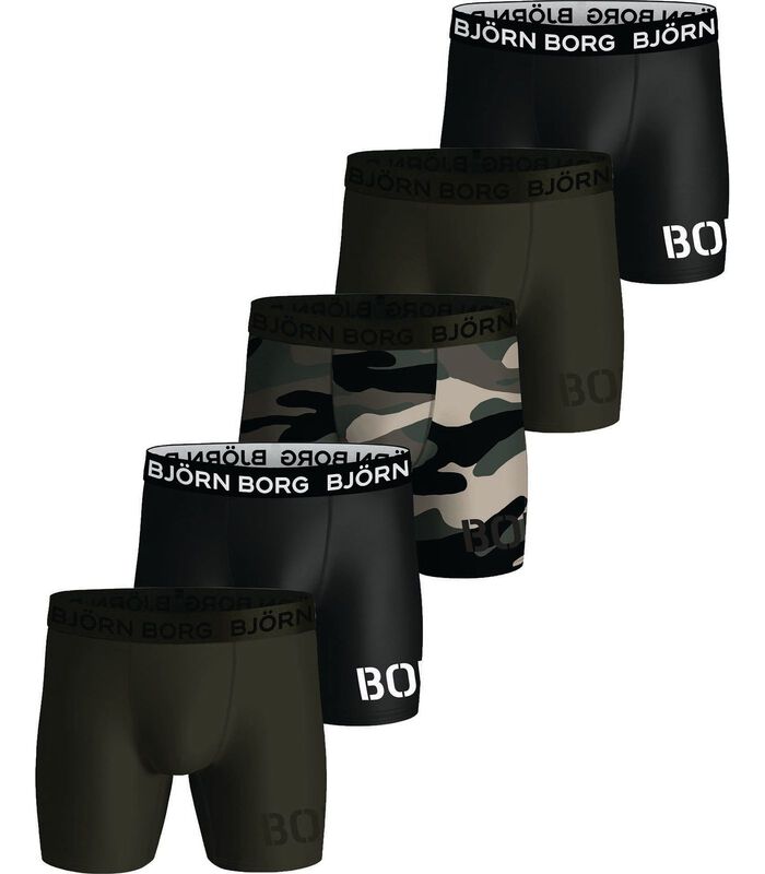 Bjorn Borg Performance Boxers 5-Pack Zwart image number 0
