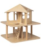 houten speelgoed Poppenhuis open aan 4 zijden-naturel (geschikt voor kinderopvang) image number 2