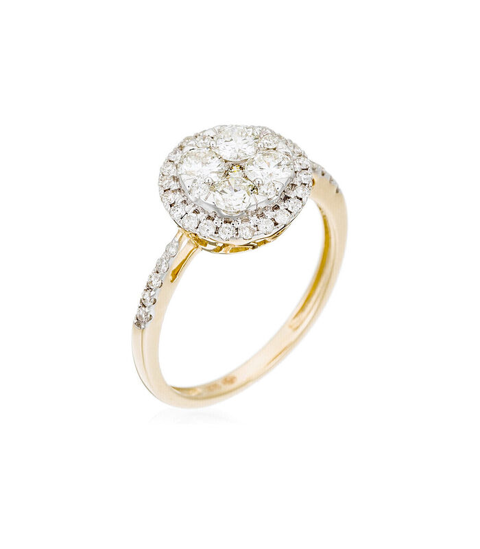 Ring 'Pompadour' geelgoud en diamanten image number 0