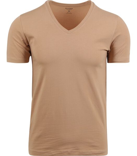 OLYMP T-Shirt Col-V Nude