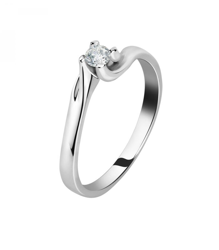 Ring in 750 witgoud, ecologische diamant image number 0