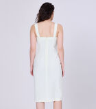 Mouwloze schede -jurk mini -stippen print image number 4
