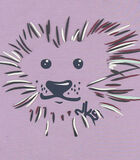 T-shirt met leeuwenprint, paars image number 2