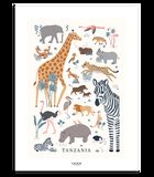 TANZANIA - Affiche enfant - Les animaux sauvages image number 0