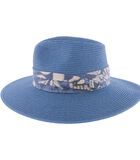 ZAFORA chapeau grand bord paille papier bleu image number 1