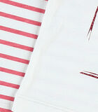 Set van 2 katoenen t-shirts, wit en roos image number 3