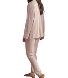 Pyjama indoor outfit broek top lange mouwen Breien image number 1
