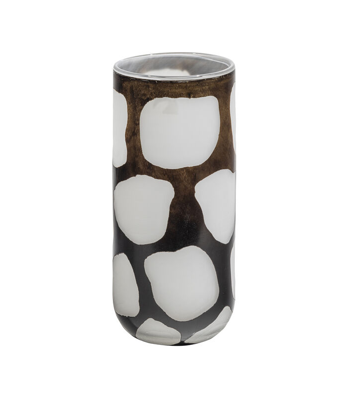 Handmade Vase - Verre - Noir/Blanc - 28x12x12  - Blair image number 0