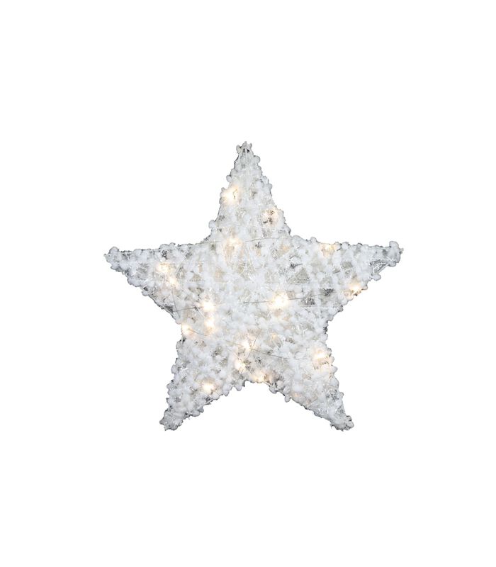 Étoile de Noël  Blanche Maisie A - avec minuterie LED - Petite image number 1