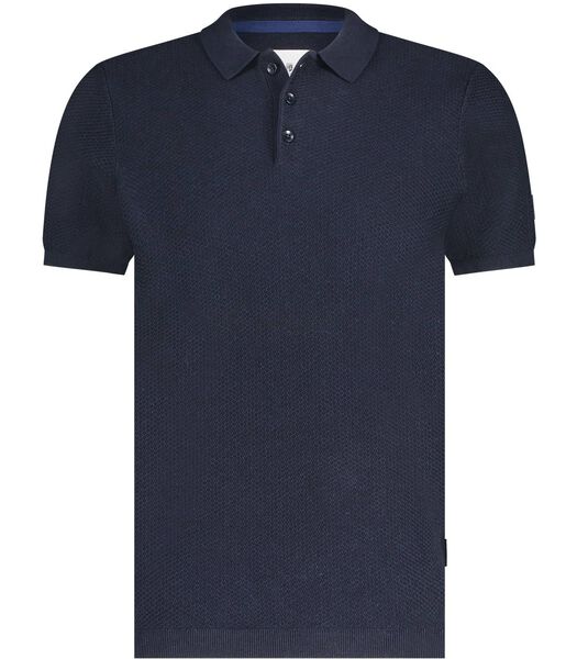 State Of Art Knitted Poloshirt Navy