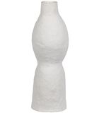 Vase - Papier Mâché - Off White  - 45x15x15  - Harire image number 0