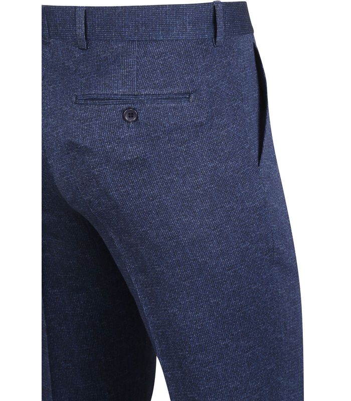 Suitable Pantalon Jersey Melange Donkerblauw image number 3