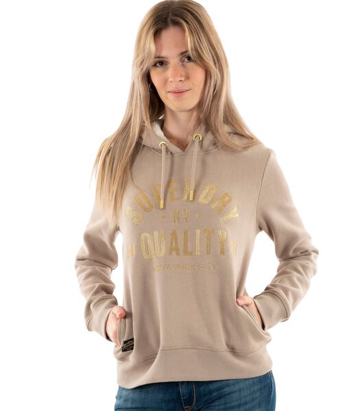 Sweatshirt à capuche femme Luxe Metallic