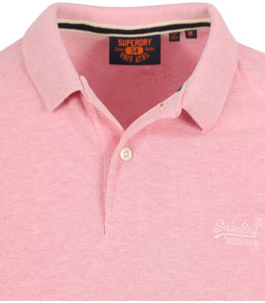 Classic Poloshirt Melange Roze