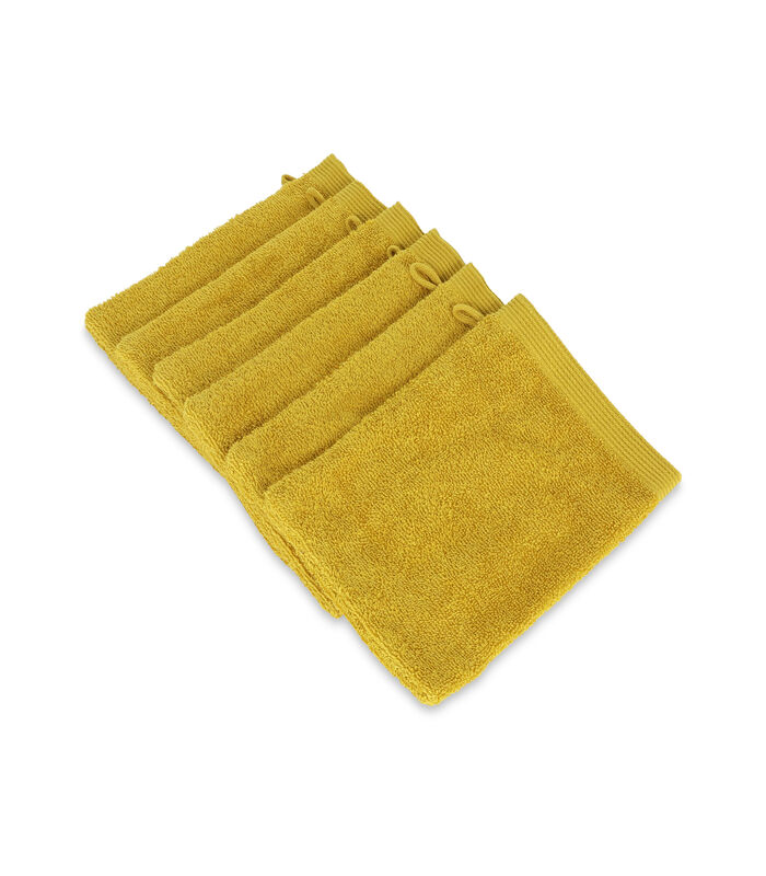 COMO - 6 gants de toilette - Mustard image number 0