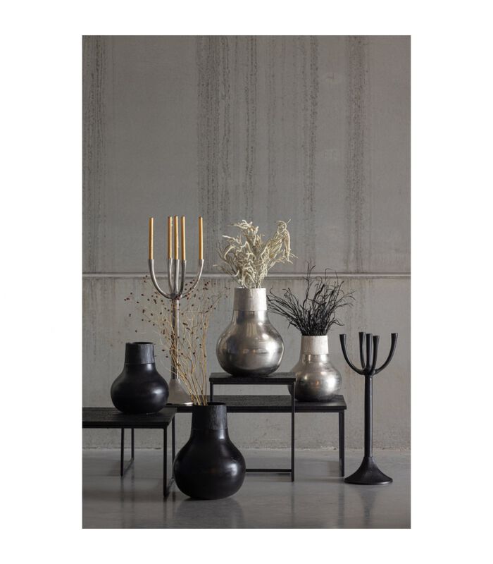 Vase - Aluminium - Noir - 46x36x36 cm - Metal image number 1