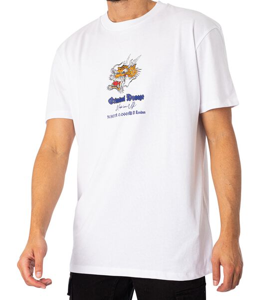 Dragon Tiger Vecht Terug Grafisch T-Shirt