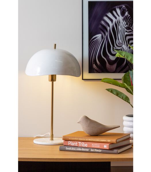 Lampe de Table Waved Dome - Blanc - 30x30x56cm