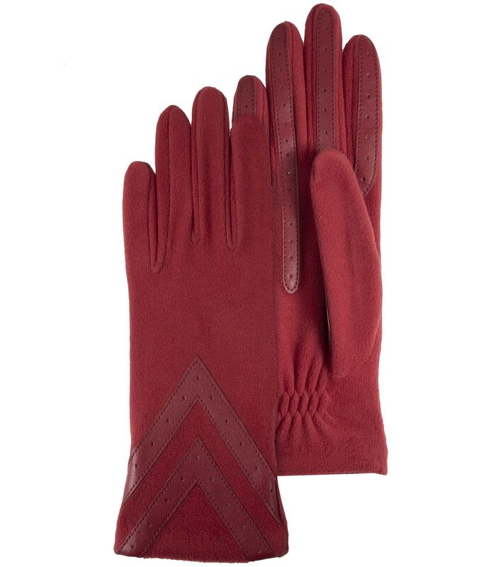 Gants femme tactiles Polaire Recyclée Rouge image number 0