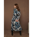 Midi jurk in vervaagde bloemenprint image number 1
