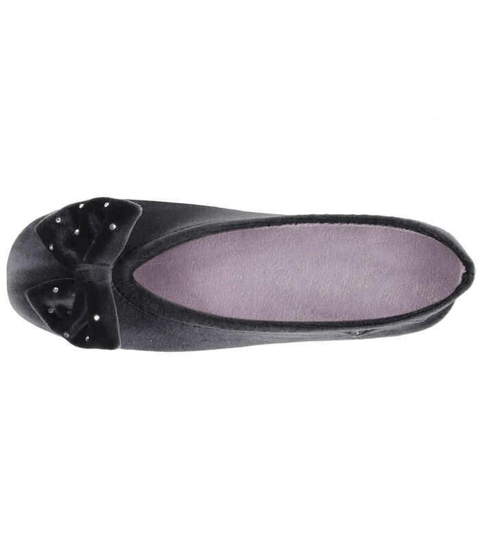 Chaussons ballerines femme strass Gris image number 1
