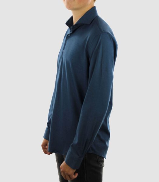Kreukvrij en Strijkvrij  Overhemd - Blauw - Regular Fit - Bamboe Katoen  - Heren