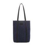 The Tote - Tote bag en jean recyclé finition cuir noir image number 0