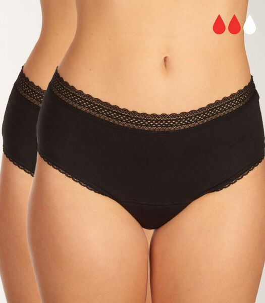 Slip 2 pack Panties Secret Care Period Protection