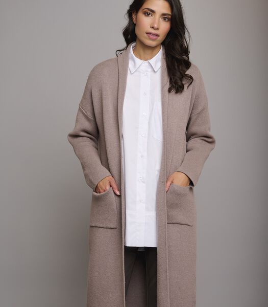 Lang oversized vest Taupe XS