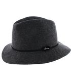 Effen wollen hoed met rechte rand en dunne riem MACSOFT image number 0
